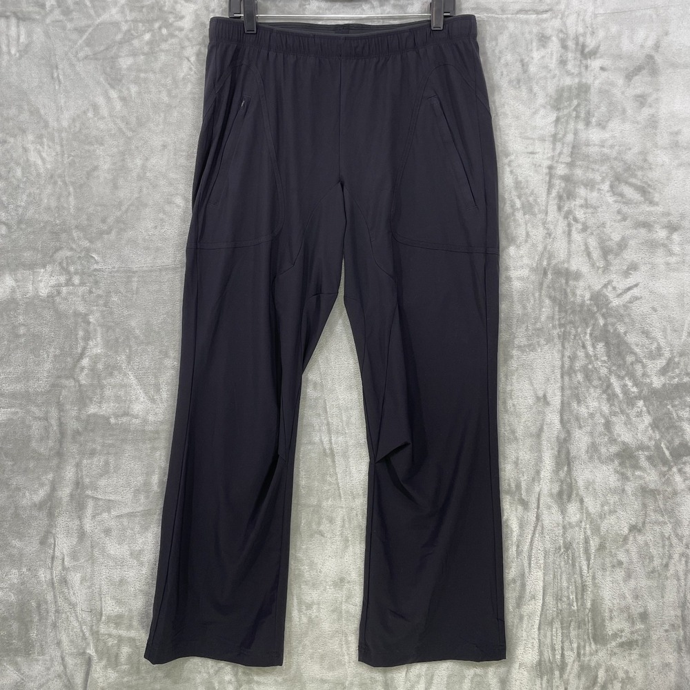 PASKHO Lightweight Travel Pants Black Women Size L  Wide Leg Drawstring‎ Waist